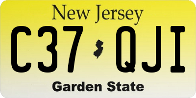 NJ license plate C37QJI