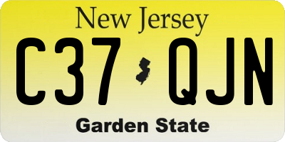 NJ license plate C37QJN