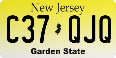 NJ license plate C37QJQ