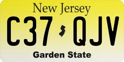 NJ license plate C37QJV