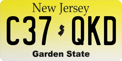 NJ license plate C37QKD
