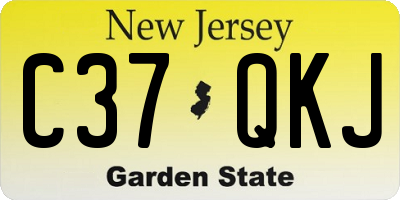 NJ license plate C37QKJ