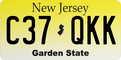 NJ license plate C37QKK