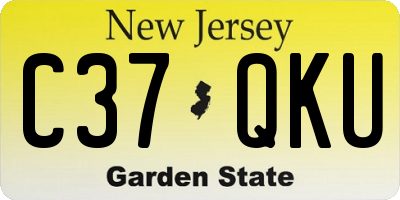 NJ license plate C37QKU