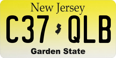 NJ license plate C37QLB