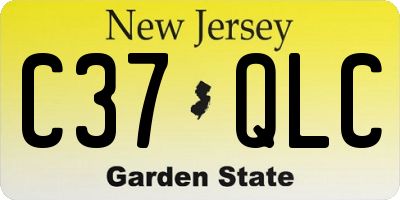 NJ license plate C37QLC