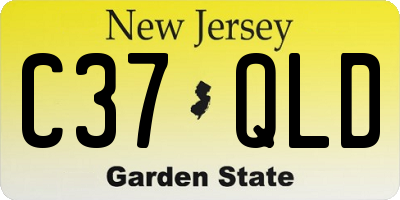 NJ license plate C37QLD