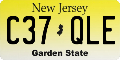 NJ license plate C37QLE