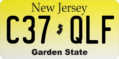 NJ license plate C37QLF