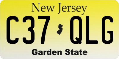 NJ license plate C37QLG