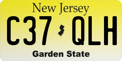 NJ license plate C37QLH