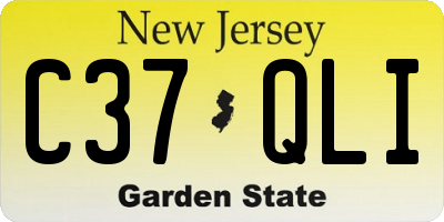 NJ license plate C37QLI