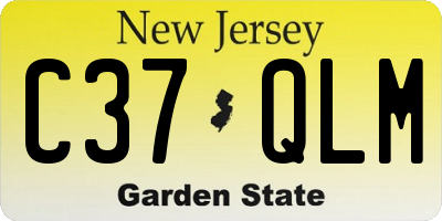NJ license plate C37QLM