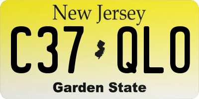 NJ license plate C37QLO