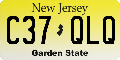 NJ license plate C37QLQ