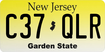 NJ license plate C37QLR
