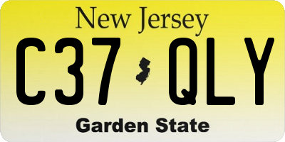 NJ license plate C37QLY
