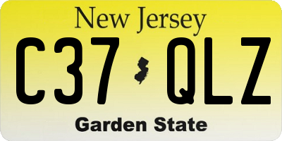 NJ license plate C37QLZ