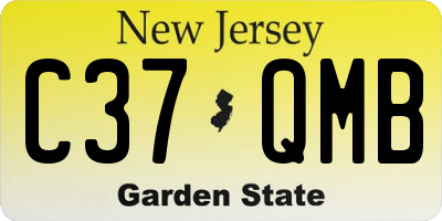 NJ license plate C37QMB