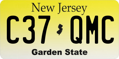 NJ license plate C37QMC