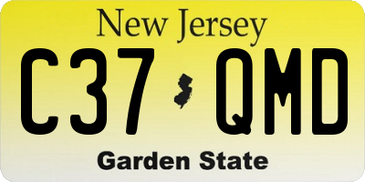 NJ license plate C37QMD
