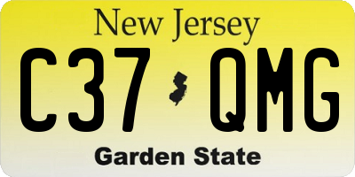 NJ license plate C37QMG