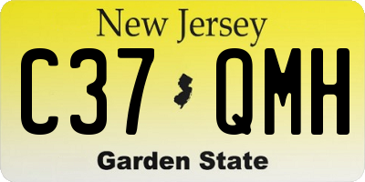NJ license plate C37QMH