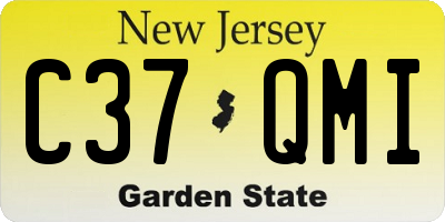 NJ license plate C37QMI