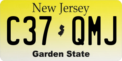 NJ license plate C37QMJ