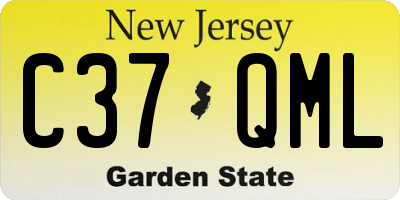 NJ license plate C37QML