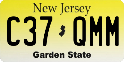 NJ license plate C37QMM