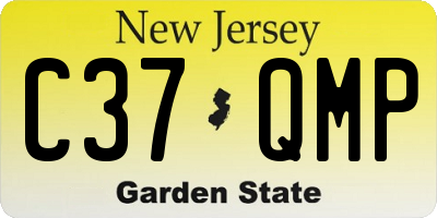 NJ license plate C37QMP