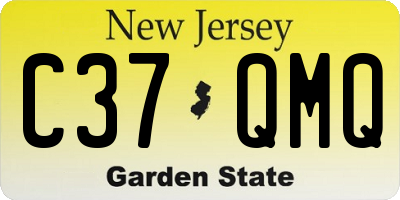 NJ license plate C37QMQ