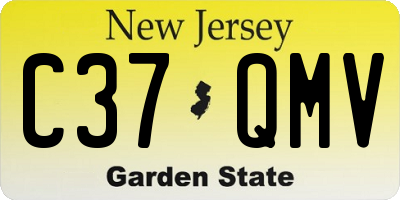 NJ license plate C37QMV