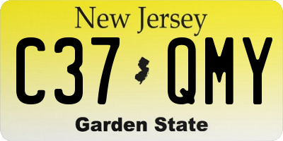 NJ license plate C37QMY
