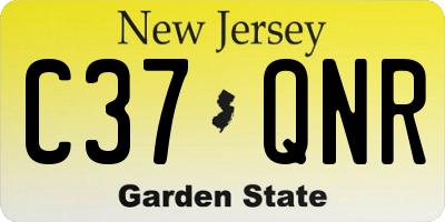 NJ license plate C37QNR