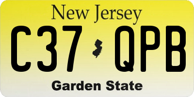NJ license plate C37QPB