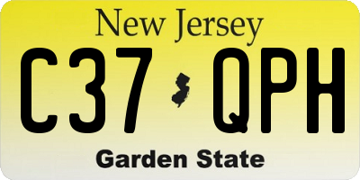 NJ license plate C37QPH