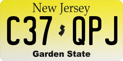 NJ license plate C37QPJ
