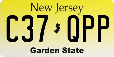 NJ license plate C37QPP