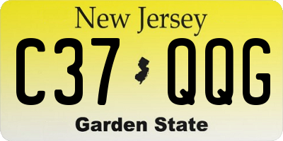 NJ license plate C37QQG