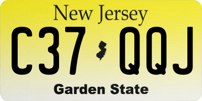 NJ license plate C37QQJ