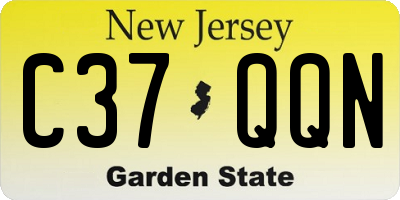 NJ license plate C37QQN