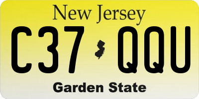 NJ license plate C37QQU