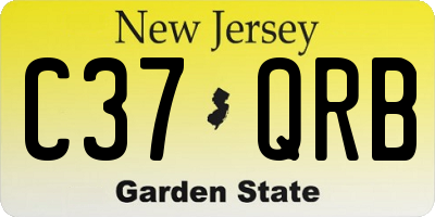 NJ license plate C37QRB