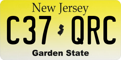 NJ license plate C37QRC