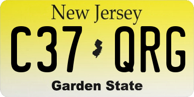 NJ license plate C37QRG