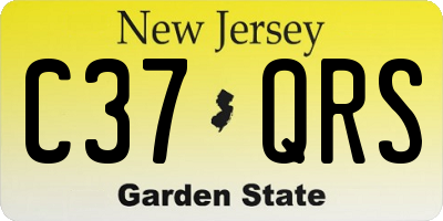NJ license plate C37QRS