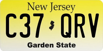 NJ license plate C37QRV