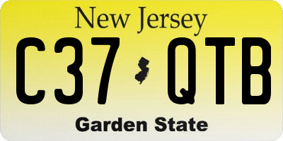 NJ license plate C37QTB